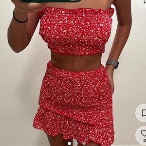 Adorable skirt top set